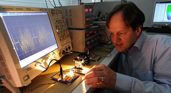 O professor Harald Hass, um dos criadores da técnica Li-Fi, já está se preparando para comercializar a tecnologia.[Imagem: University of Edinburgh]